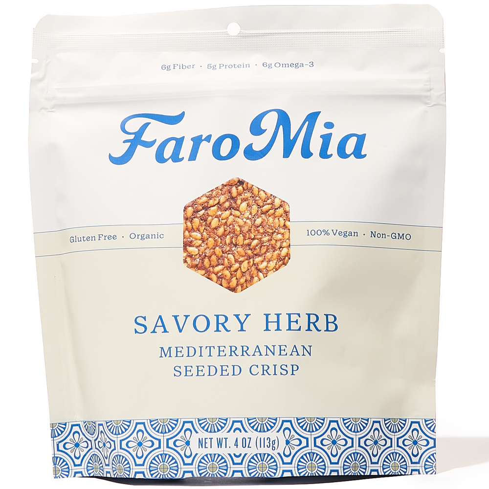 FaroMia Savory Herb Mediterranean Seeded Crisps - 2 Pack