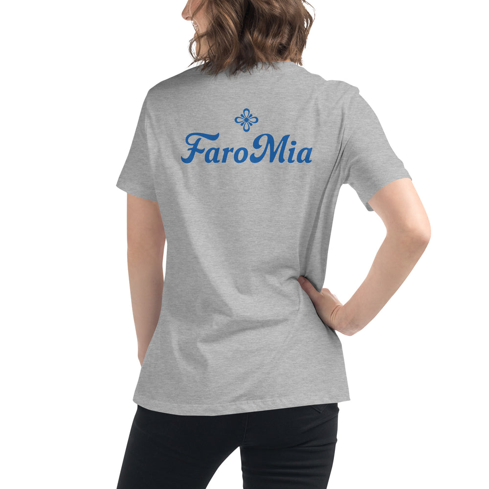 FaroMia Women's Relaxed T-Shirt - Blue Logo