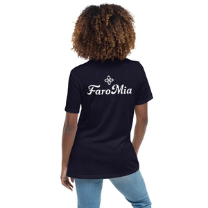 FaroMia Women's Relaxed T-Shirt - WhiteLogo